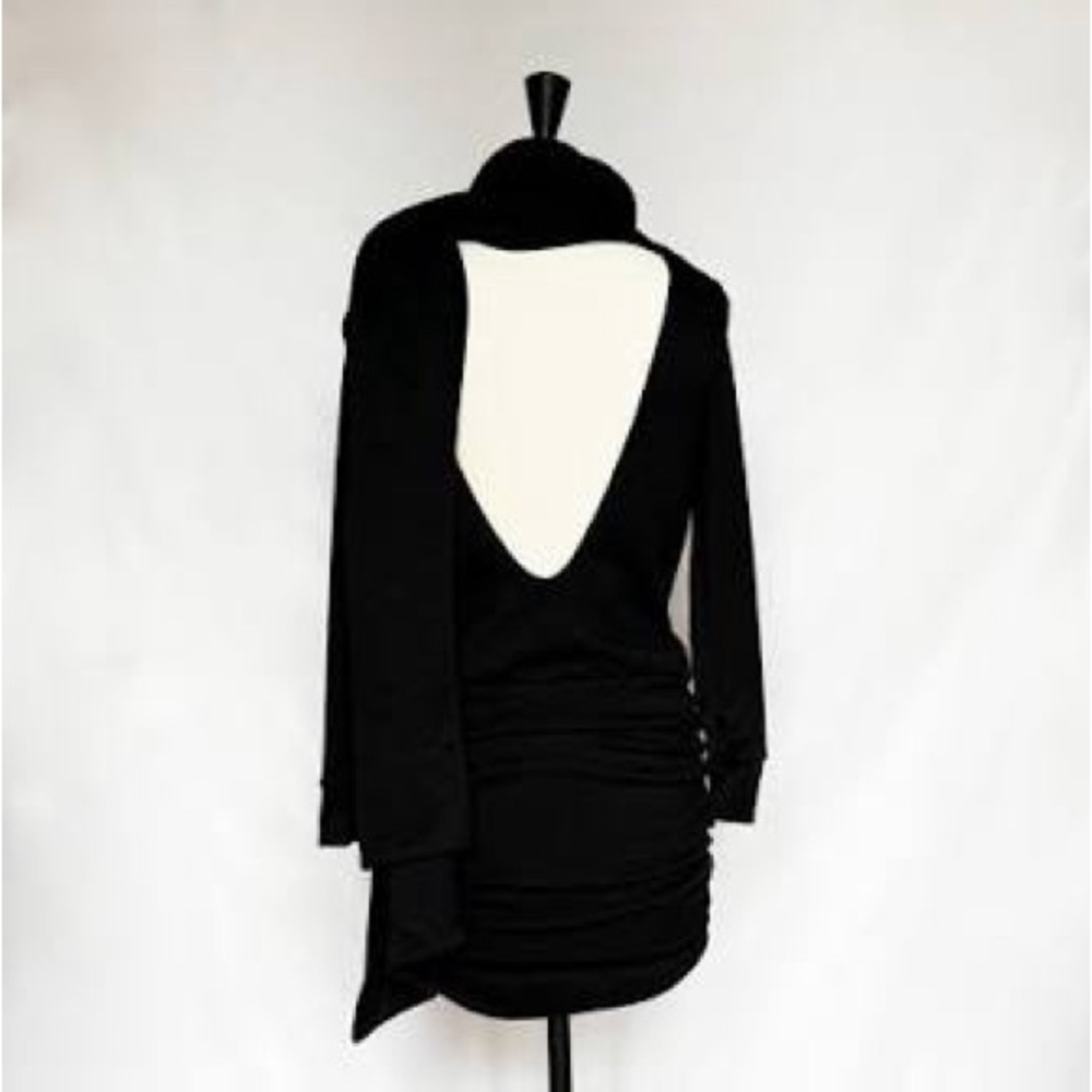 NWT Leslie Amon Gstaad Black Mini Dress - Picture 2 of 5